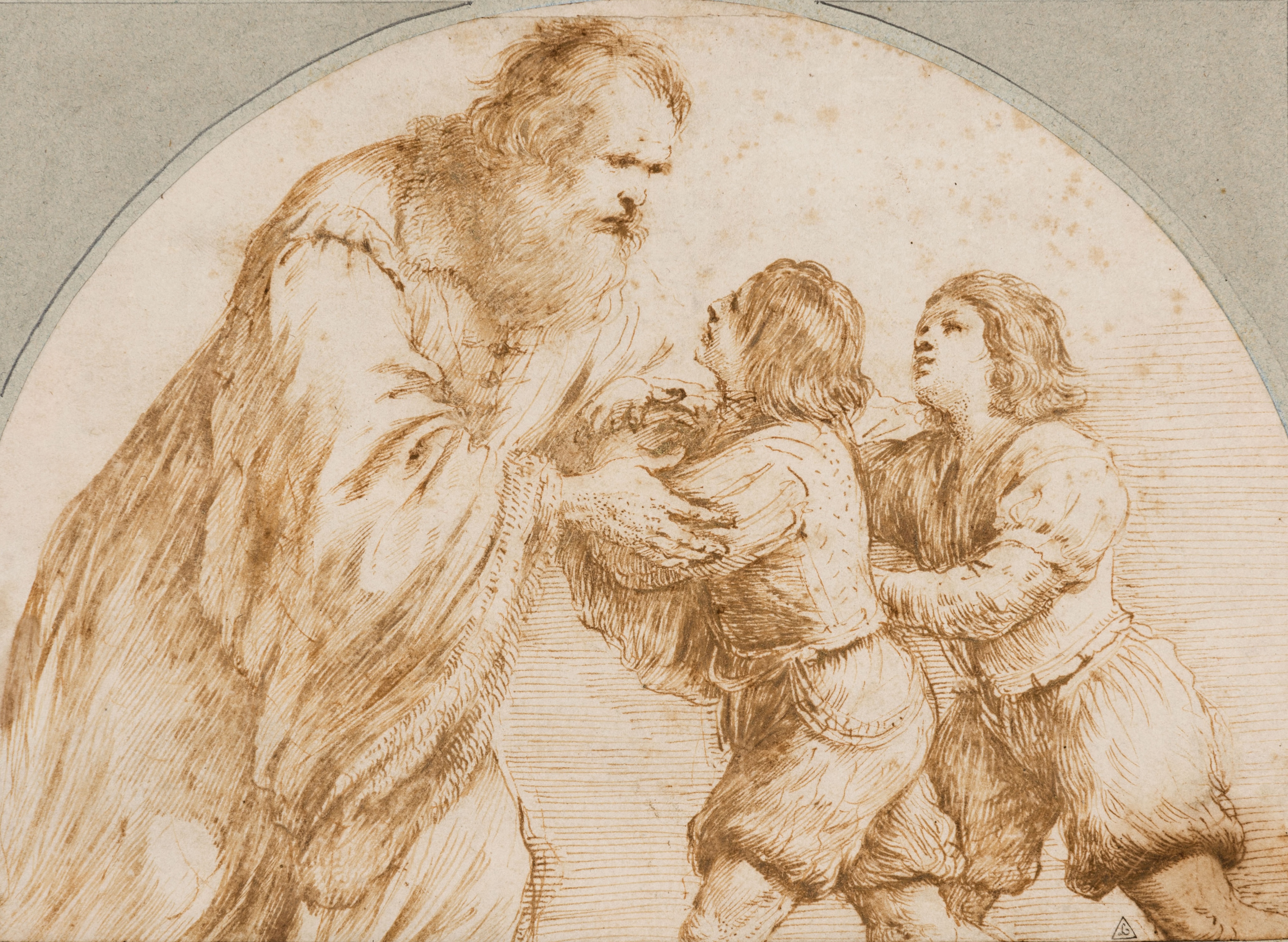 An Old Man Greeting Two Young Boys (Jacob Blessing the Sons of Joseph?)